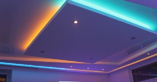 Натяжной потолок с подсветкой Туймазы, цена от 2079 руб.